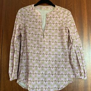 Herion Peacock Patterned Women's Top size 40